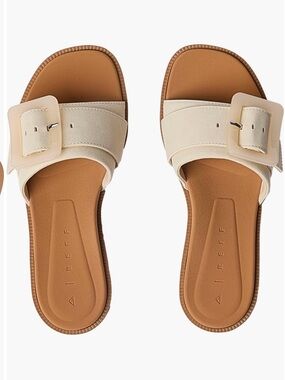 Reef Cushion Sunny Emma Buckle Slide Sandal Vintage EUC 8